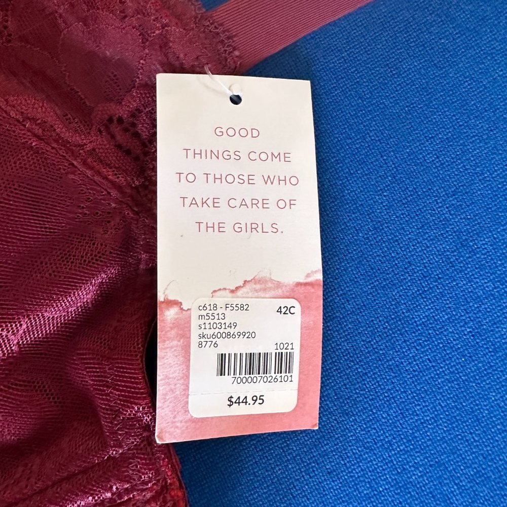 Brand new with tags Cacique Lane Bryant modern unlined full coverage 42C bra! - Picture 3 of 4